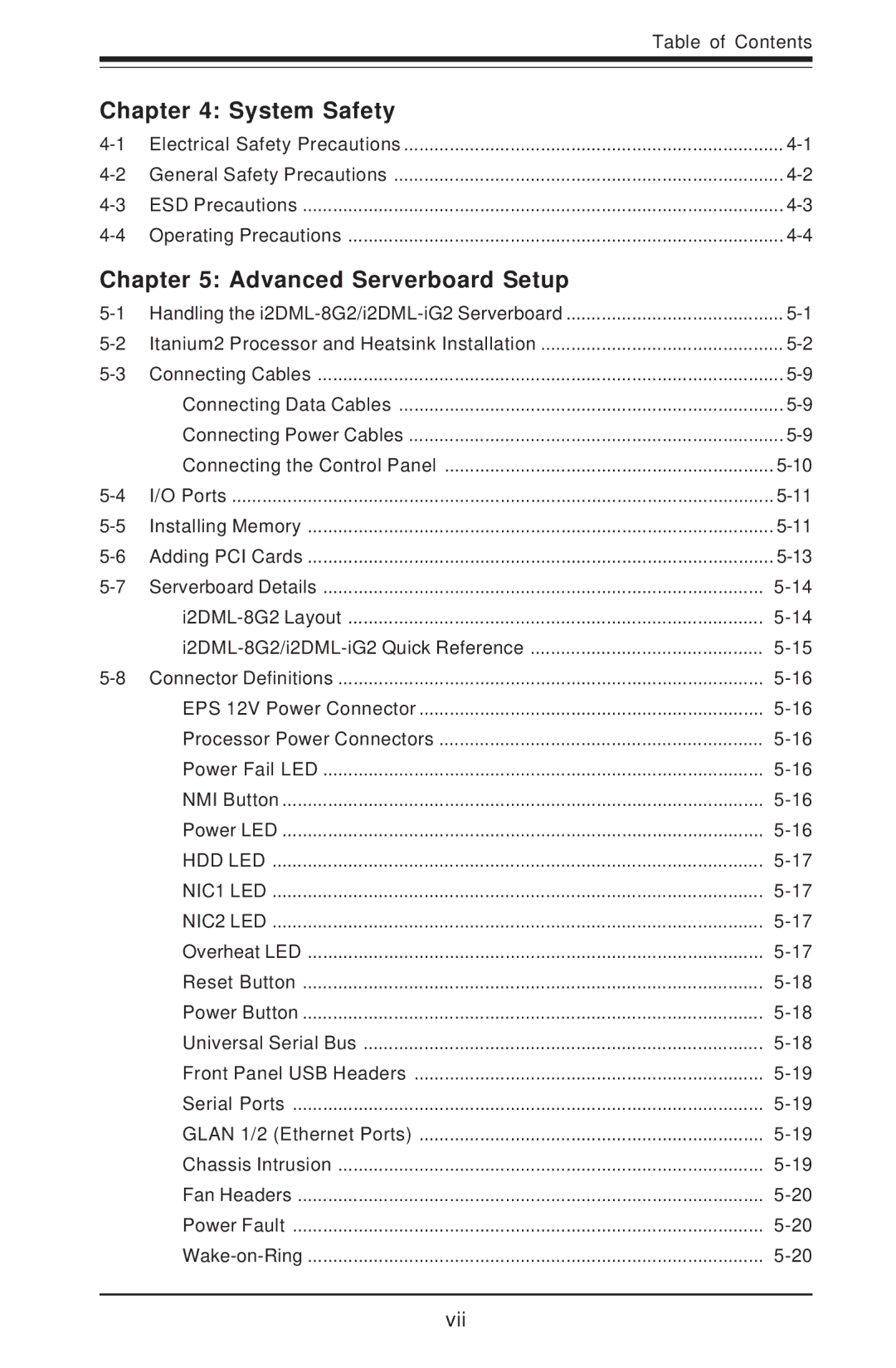 SUPER MICRO Computer 6113L-i, 6113L-8 user manual System Safety, Advanced Serverboard Setup 