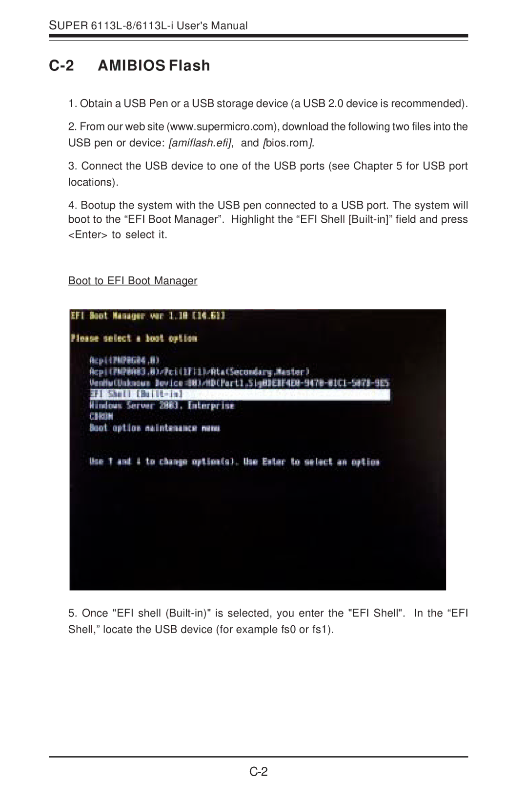 SUPER MICRO Computer 6113L-8, 6113L-i user manual Amibios Flash 