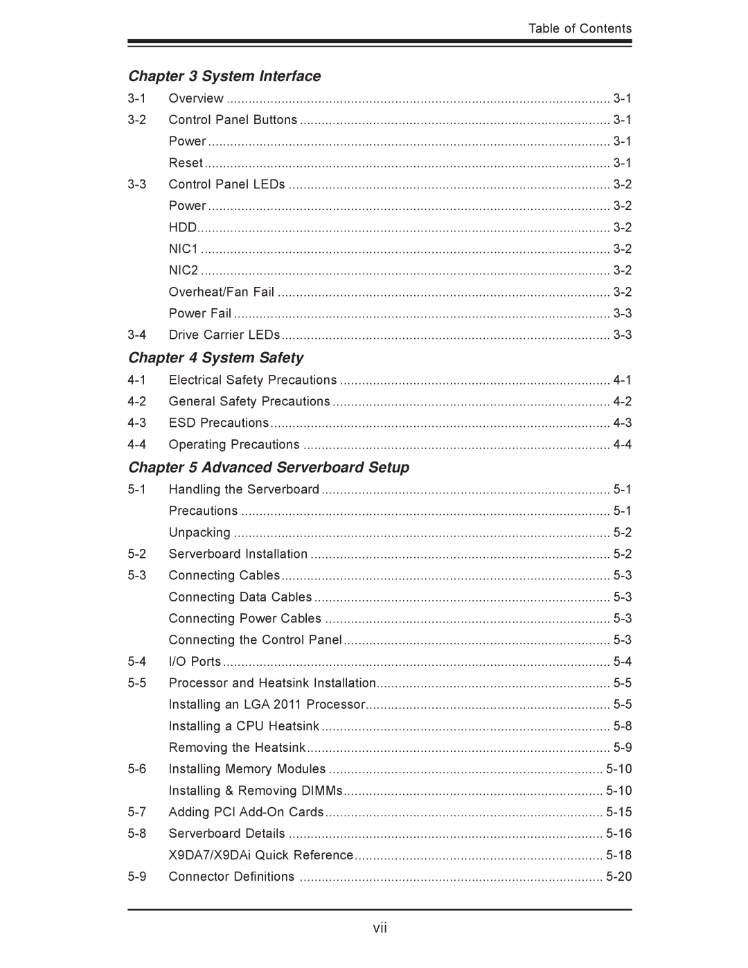 SUPER MICRO Computer 7047A-73, 7047A-T user manual System Interface 