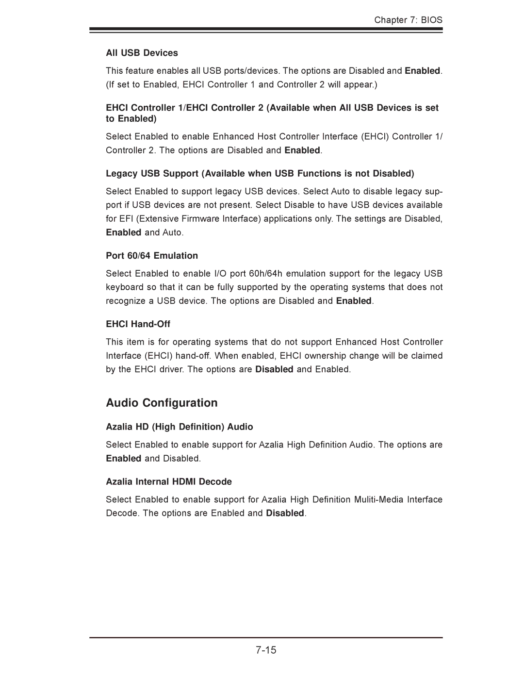 SUPER MICRO Computer 7047A-73, 7047A-T user manual Audio Conﬁguration 