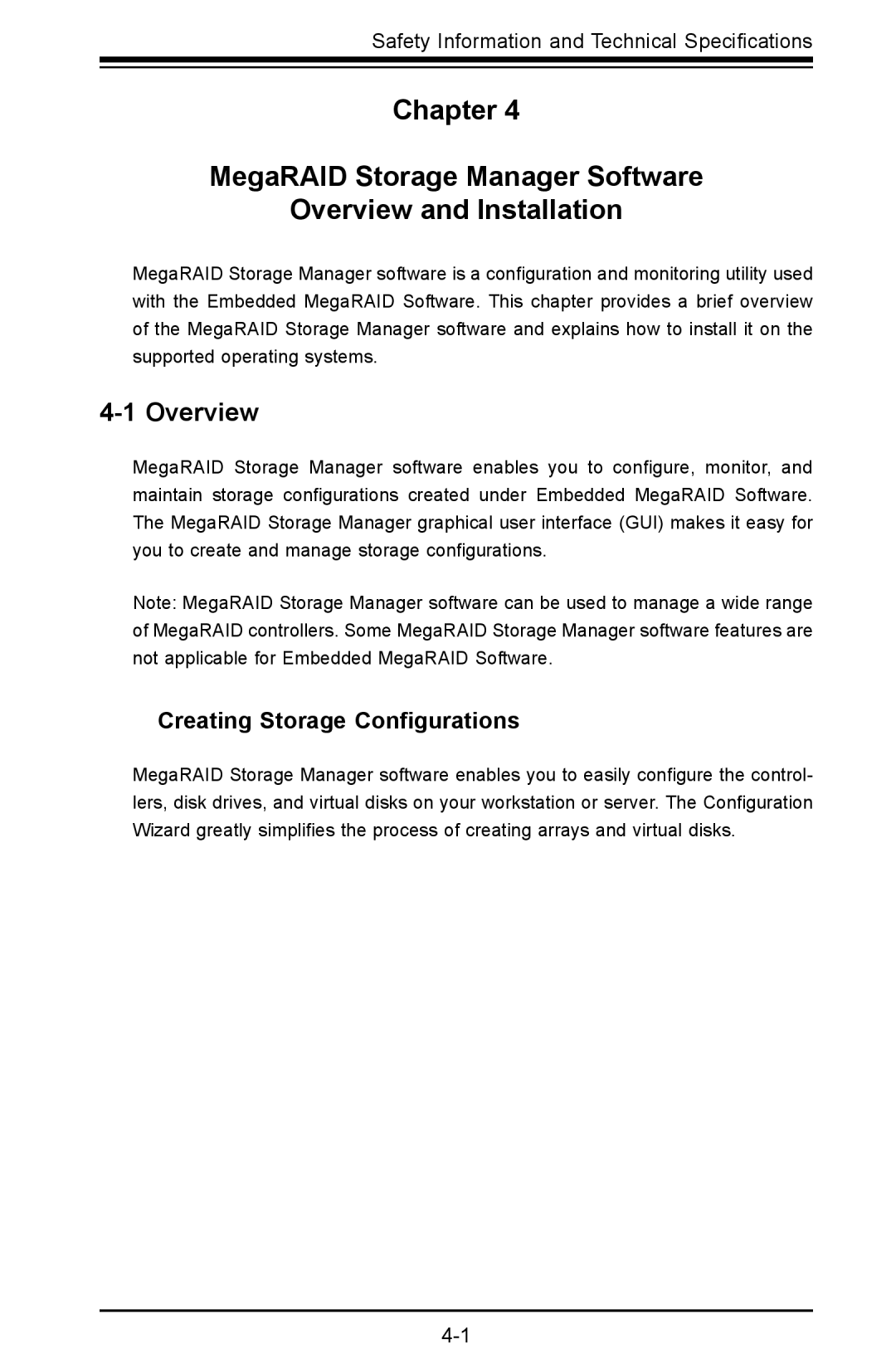 SUPER MICRO Computer AOC-USAS-L4iR manual Overview, Creating Storage Conﬁgurations 