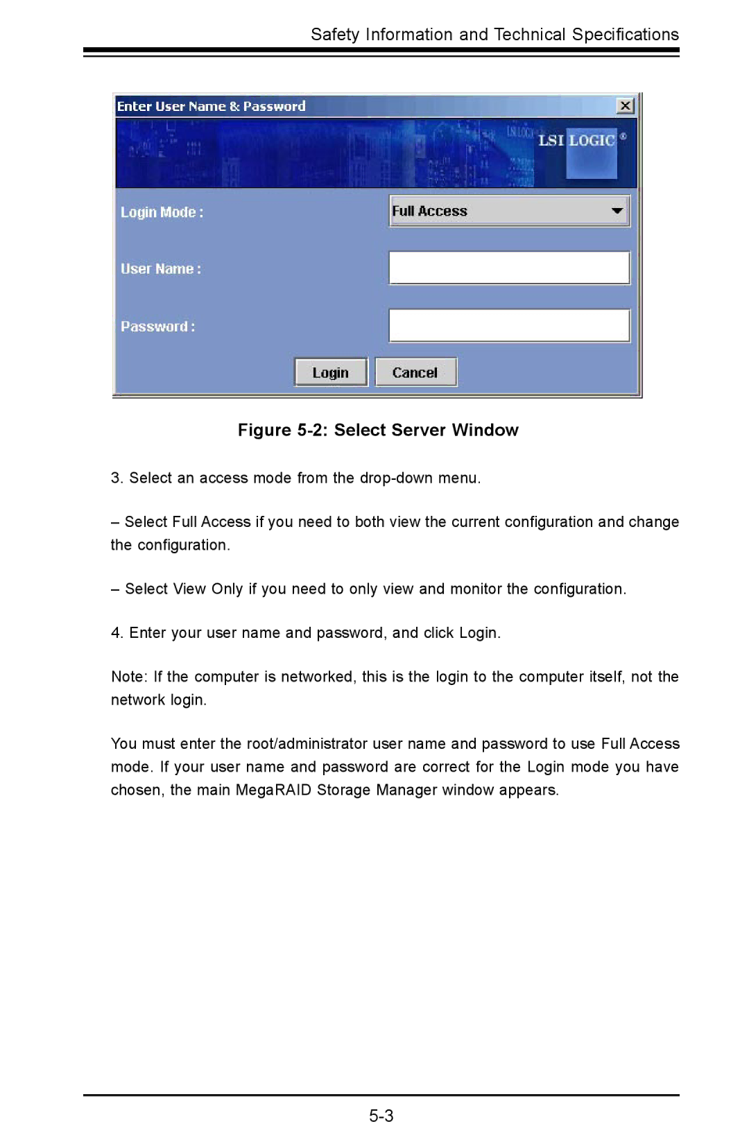 SUPER MICRO Computer AOC-USAS-L4iR manual Select Server Window 