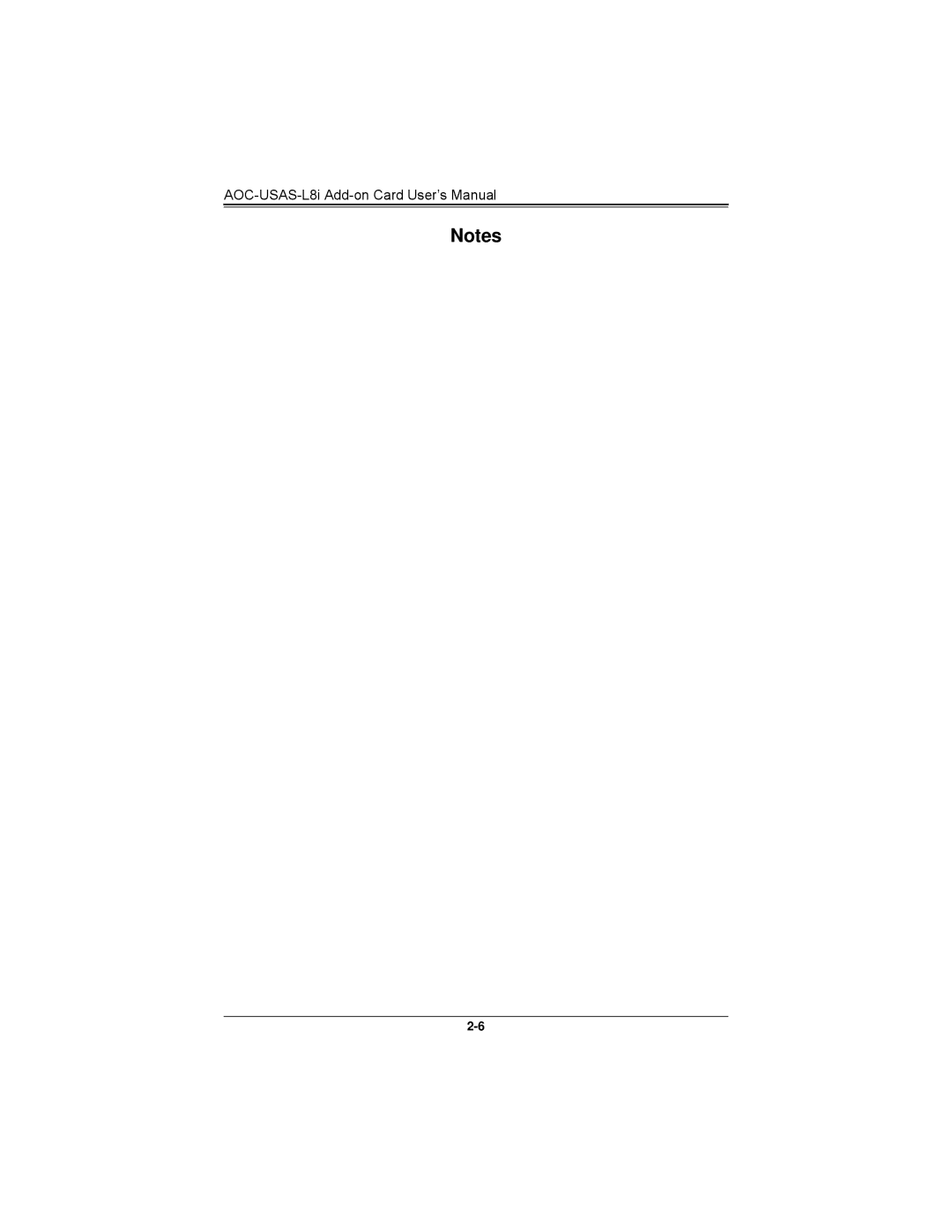 SUPER MICRO Computer AOCS2308LL8E user manual AOC-USAS-L8i Add-on Card User’s Manual 