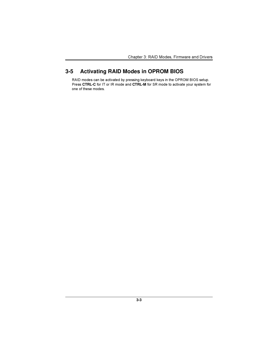 SUPER MICRO Computer AOCS2308LL8E user manual Activating RAID Modes in Oprom Bios 