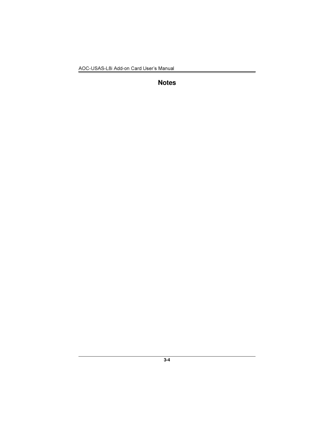 SUPER MICRO Computer AOCS2308LL8E user manual AOC-USAS-L8i Add-on Card User’s Manual 