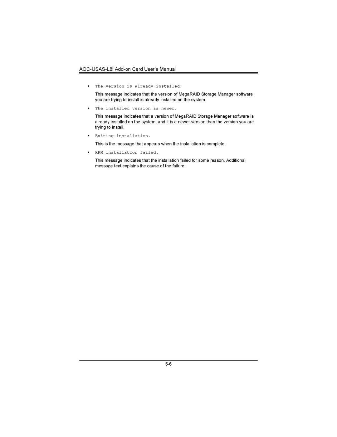 SUPER MICRO Computer AOCS2308LL8E user manual Exiting installation 