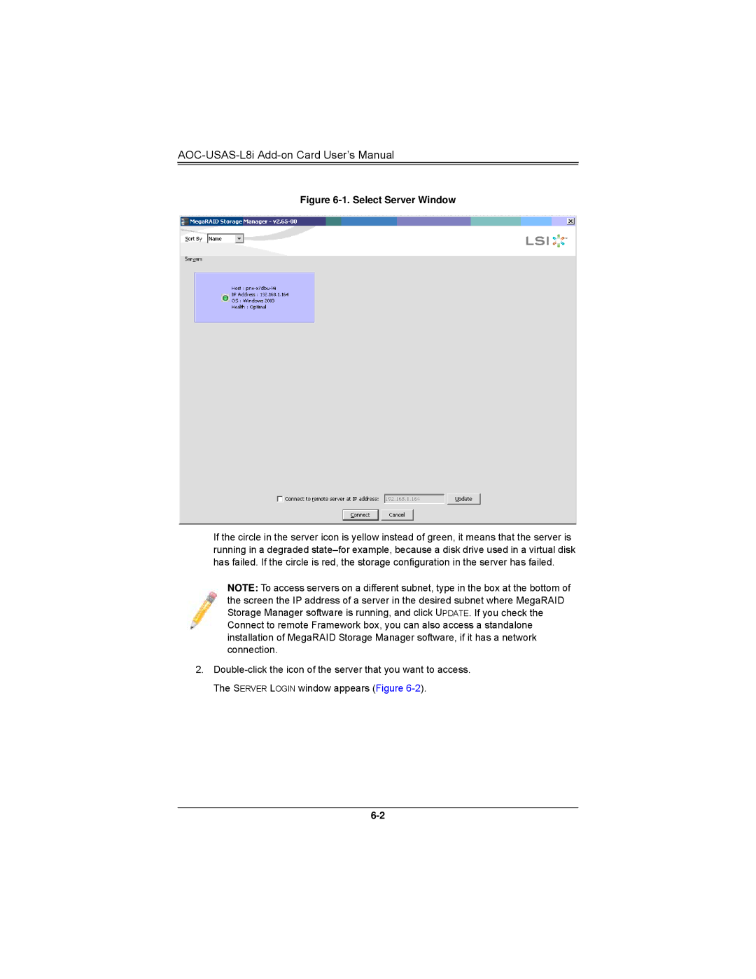 SUPER MICRO Computer AOCS2308LL8E user manual Select Server Window 