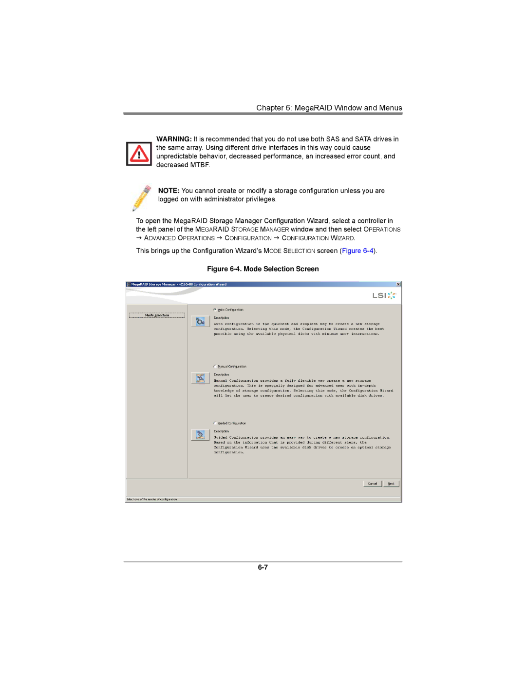 SUPER MICRO Computer AOCS2308LL8E user manual Mode Selection Screen 