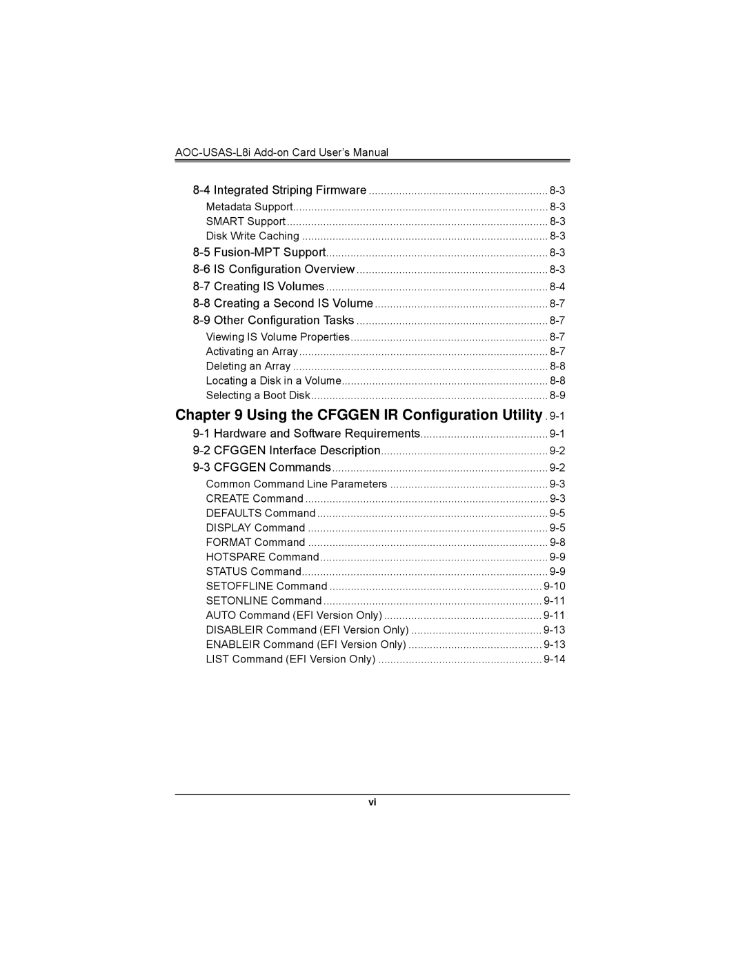 SUPER MICRO Computer AOCS2308LL8E user manual Using the Cfggen IR Configuration Utility, Hardware and Software Requirements 