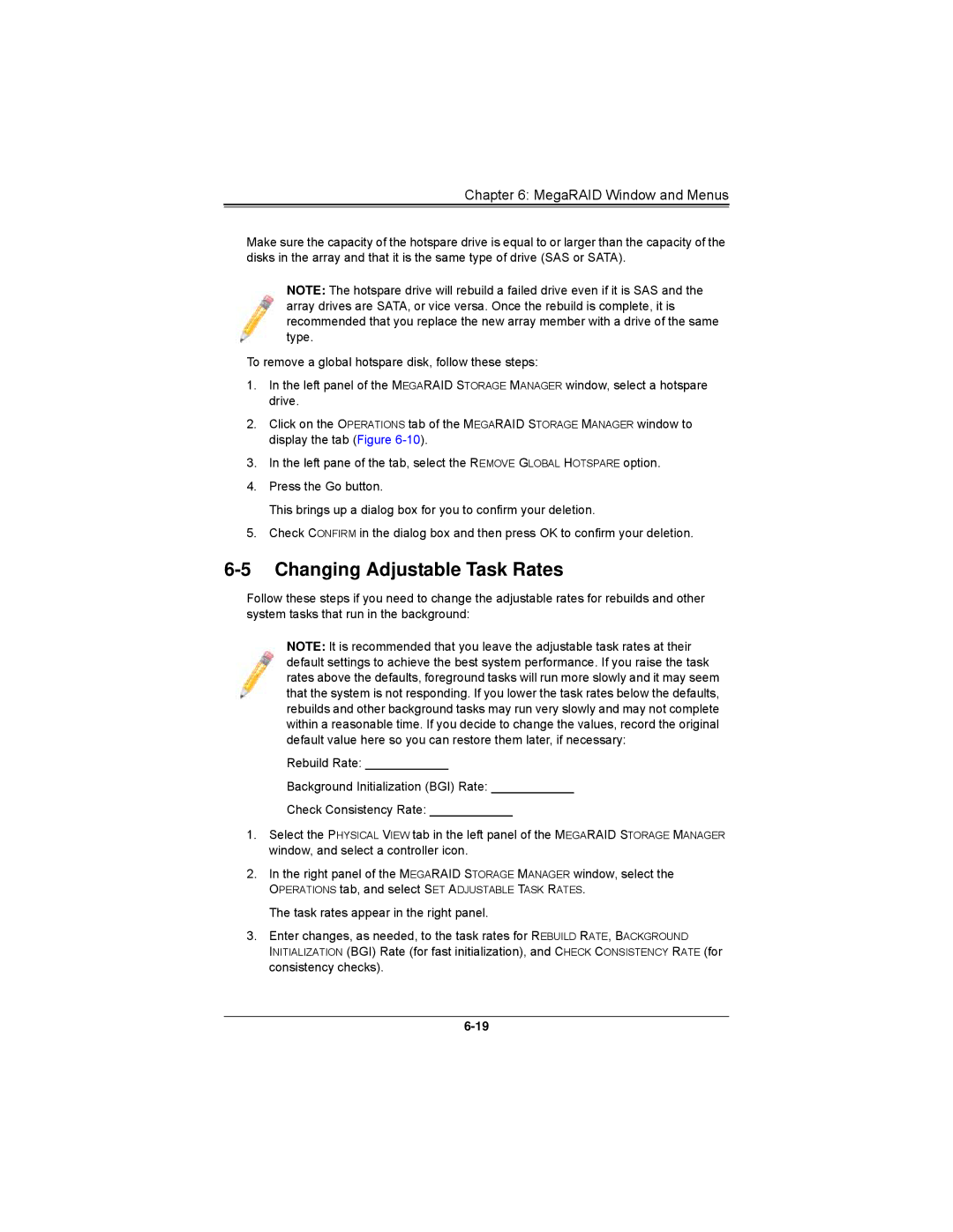 SUPER MICRO Computer AOCS2308LL8E user manual Changing Adjustable Task Rates 