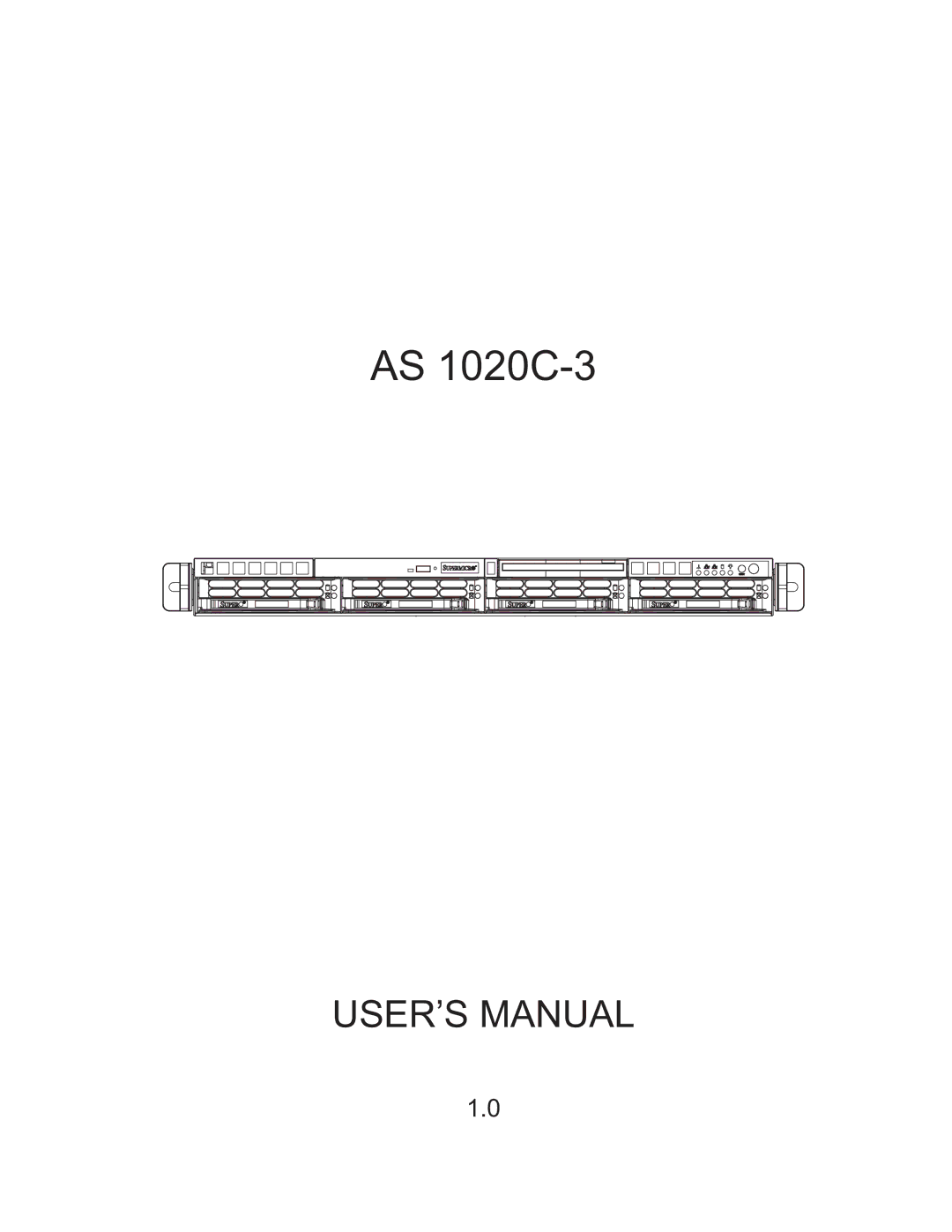 SUPER MICRO Computer AS 1020C-3 user manual 