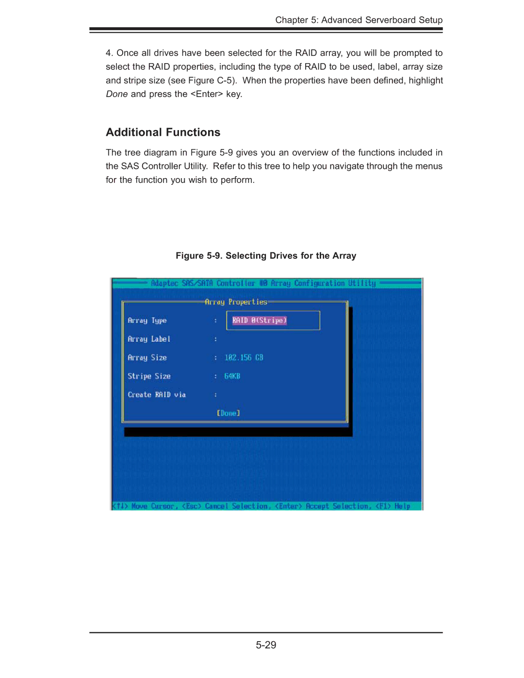 SUPER MICRO Computer AS 1020C-3 user manual Additional Functions, Selecting Drives for the Array 