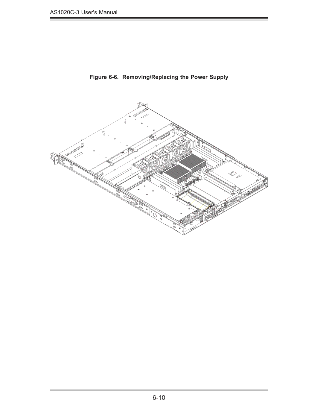 SUPER MICRO Computer AS 1020C-3 user manual Removing/Replacing the Power Supply 