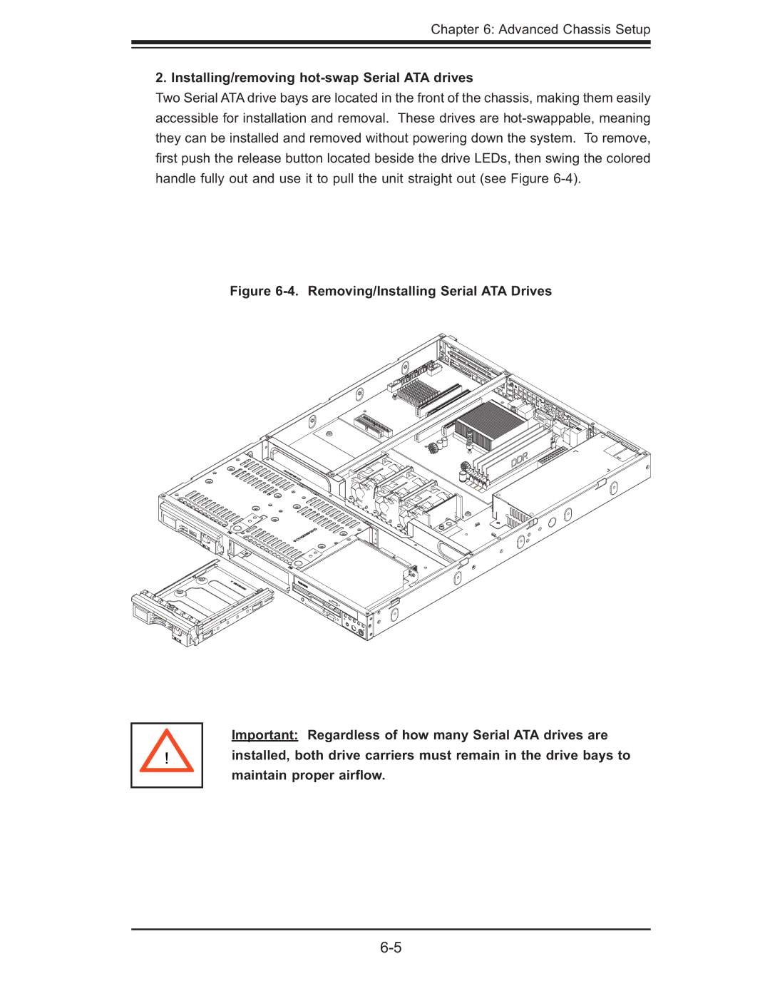 SUPER MICRO Computer AS1011M-T2 user manual Installing/removing hot-swap Serial ATA drives 