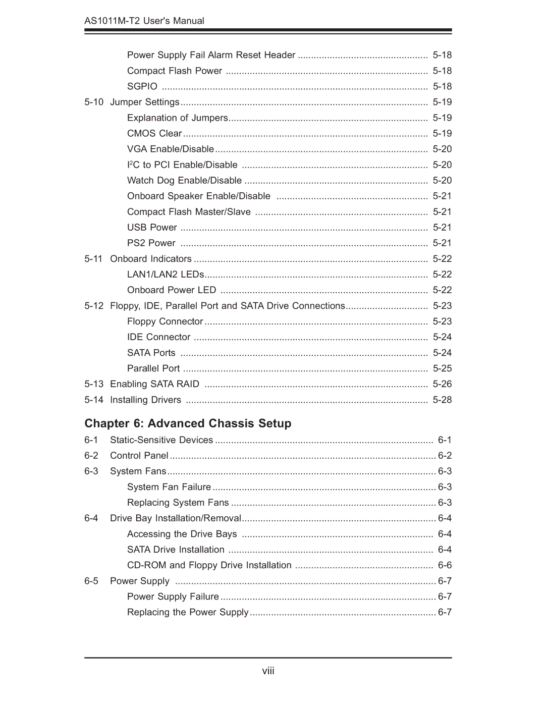 SUPER MICRO Computer AS1011M-T2 user manual Advanced Chassis Setup, Sgpio 