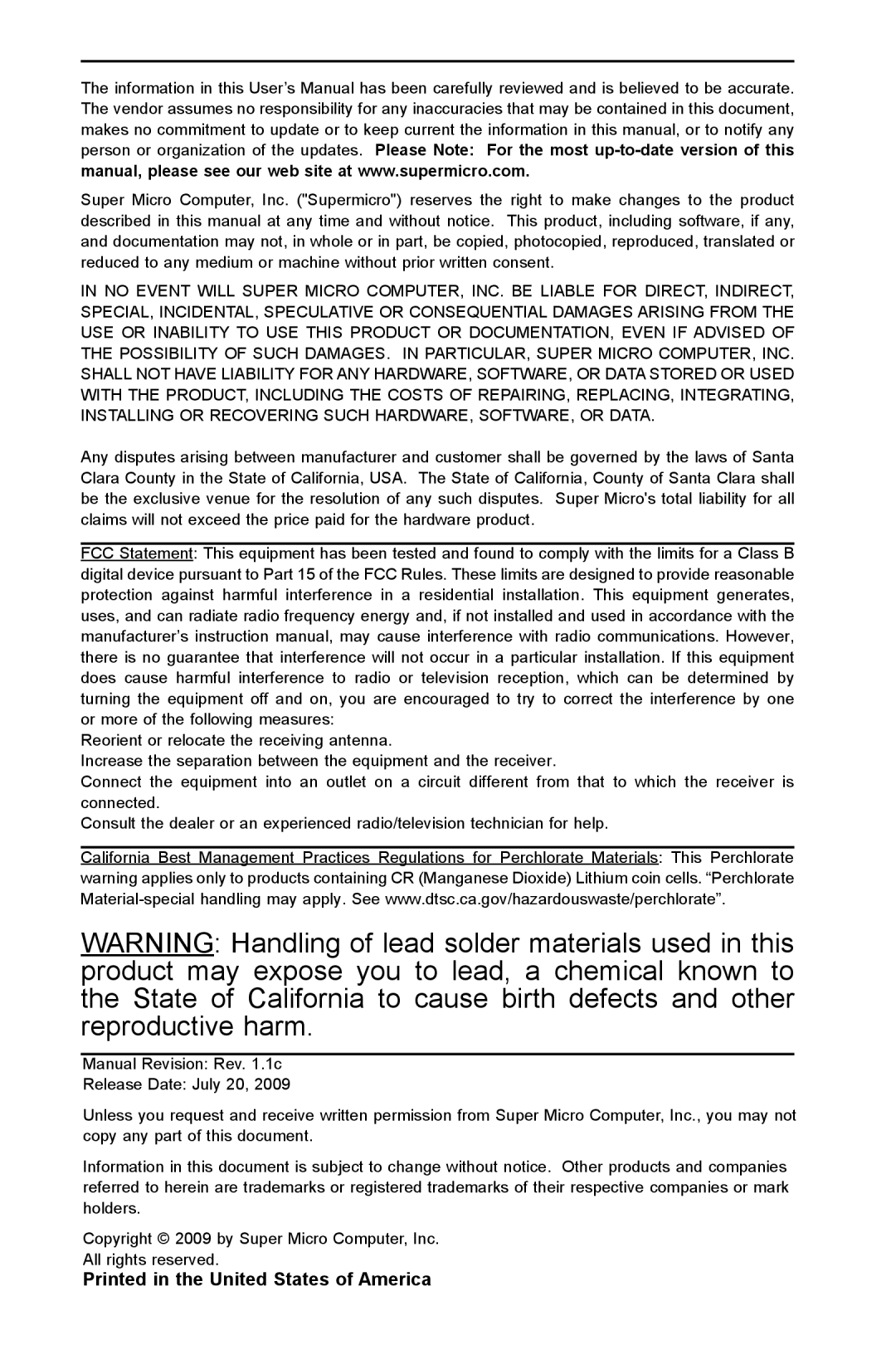 SUPER MICRO Computer C2SBE, C2SBA+II user manual 