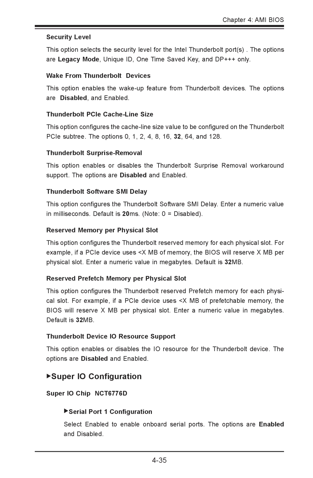 SUPER MICRO Computer C7Z87-OCE user manual Super IO Configuration 