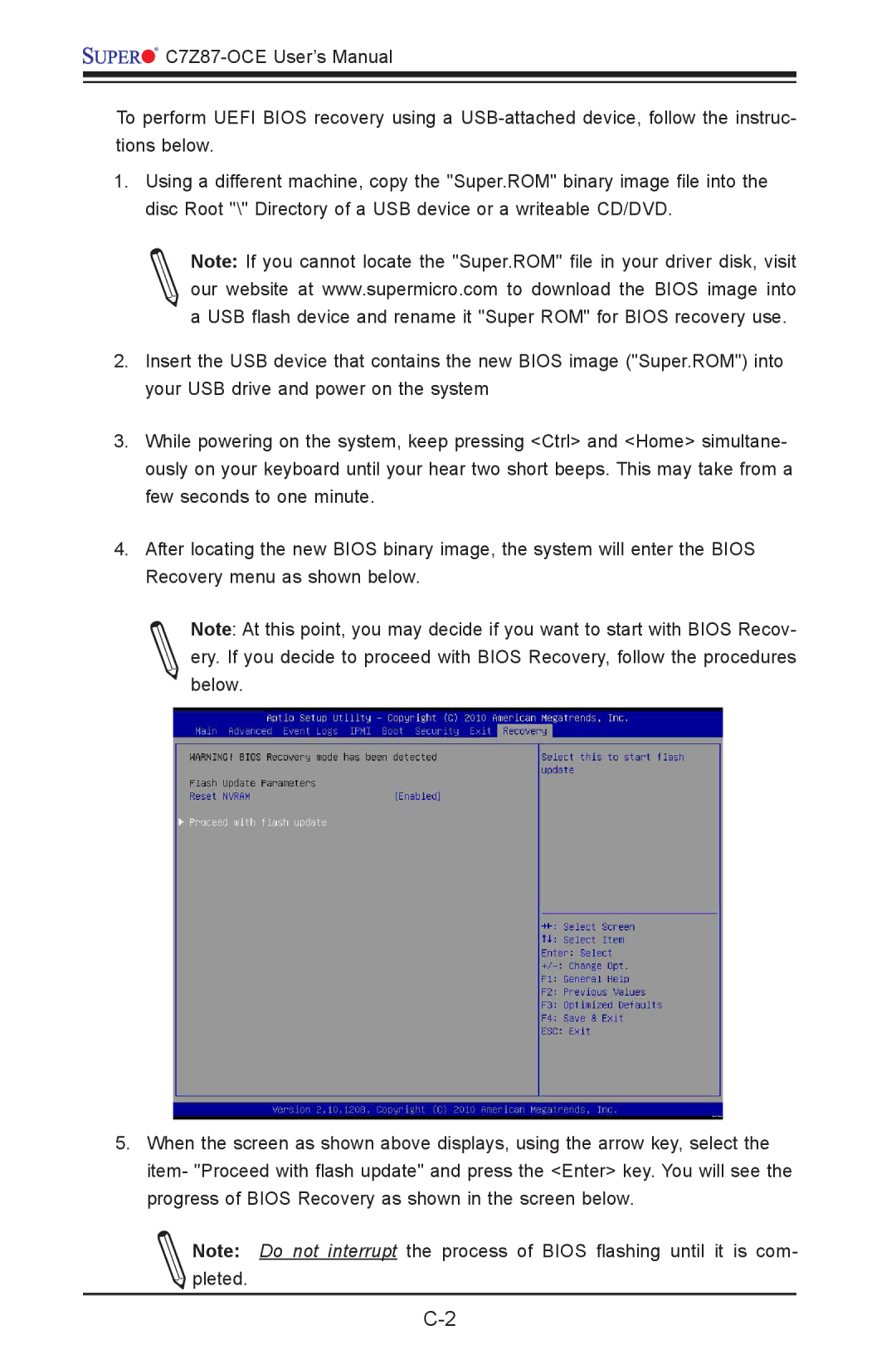 SUPER MICRO Computer C7Z87-OCE user manual 