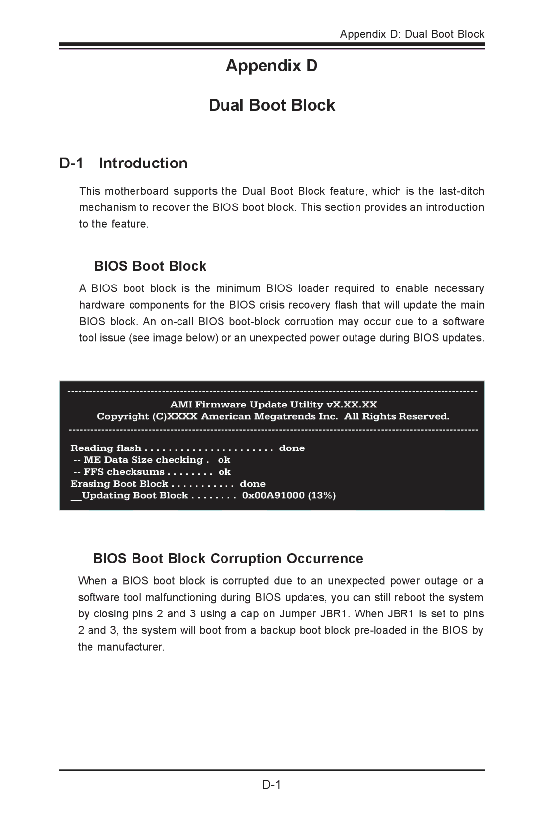 SUPER MICRO Computer C7Z87-OCE user manual Bios Boot Block Corruption Occurrence 