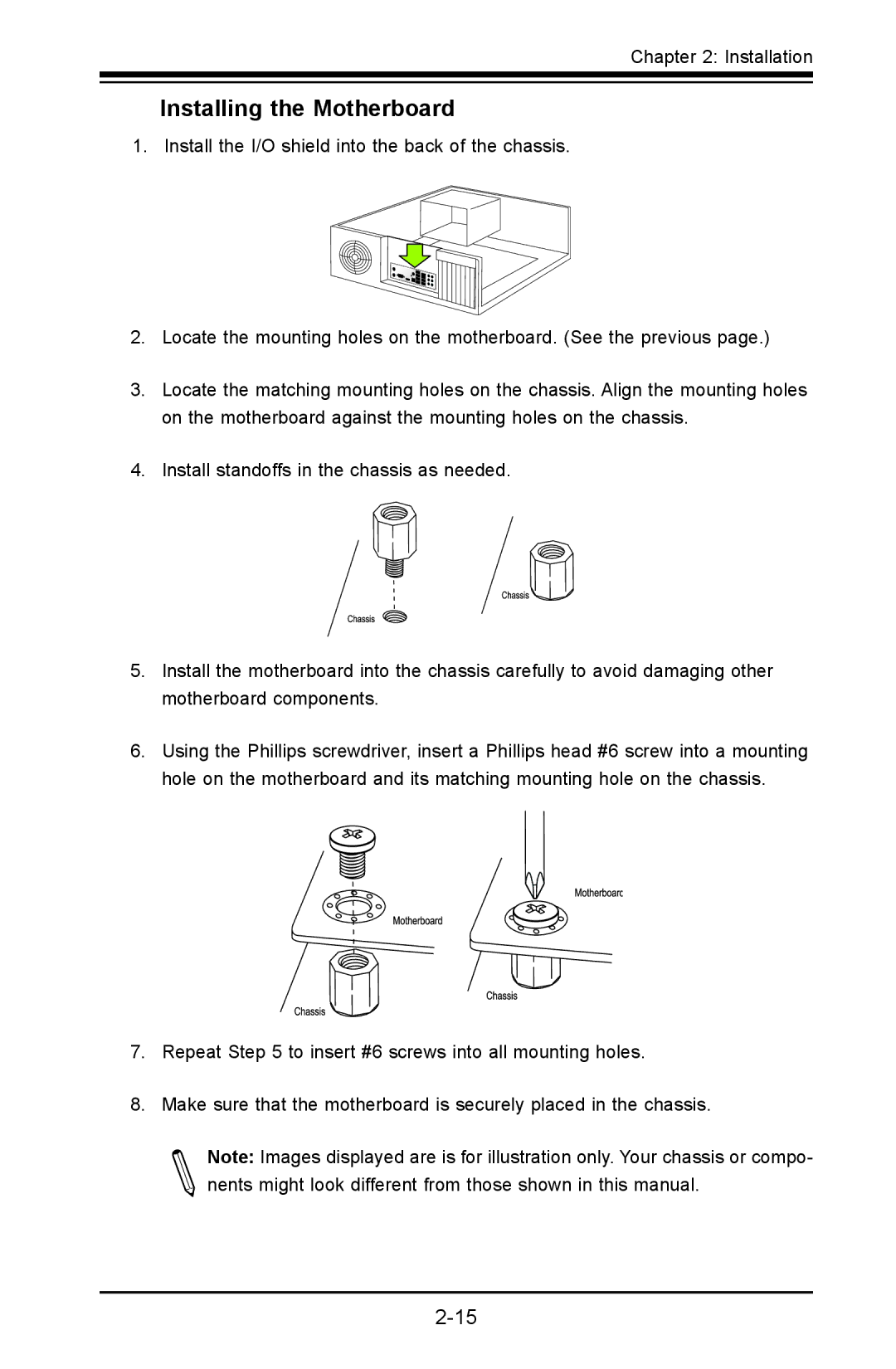 SUPER MICRO Computer C7Z87-OCE user manual Installing the Motherboard 