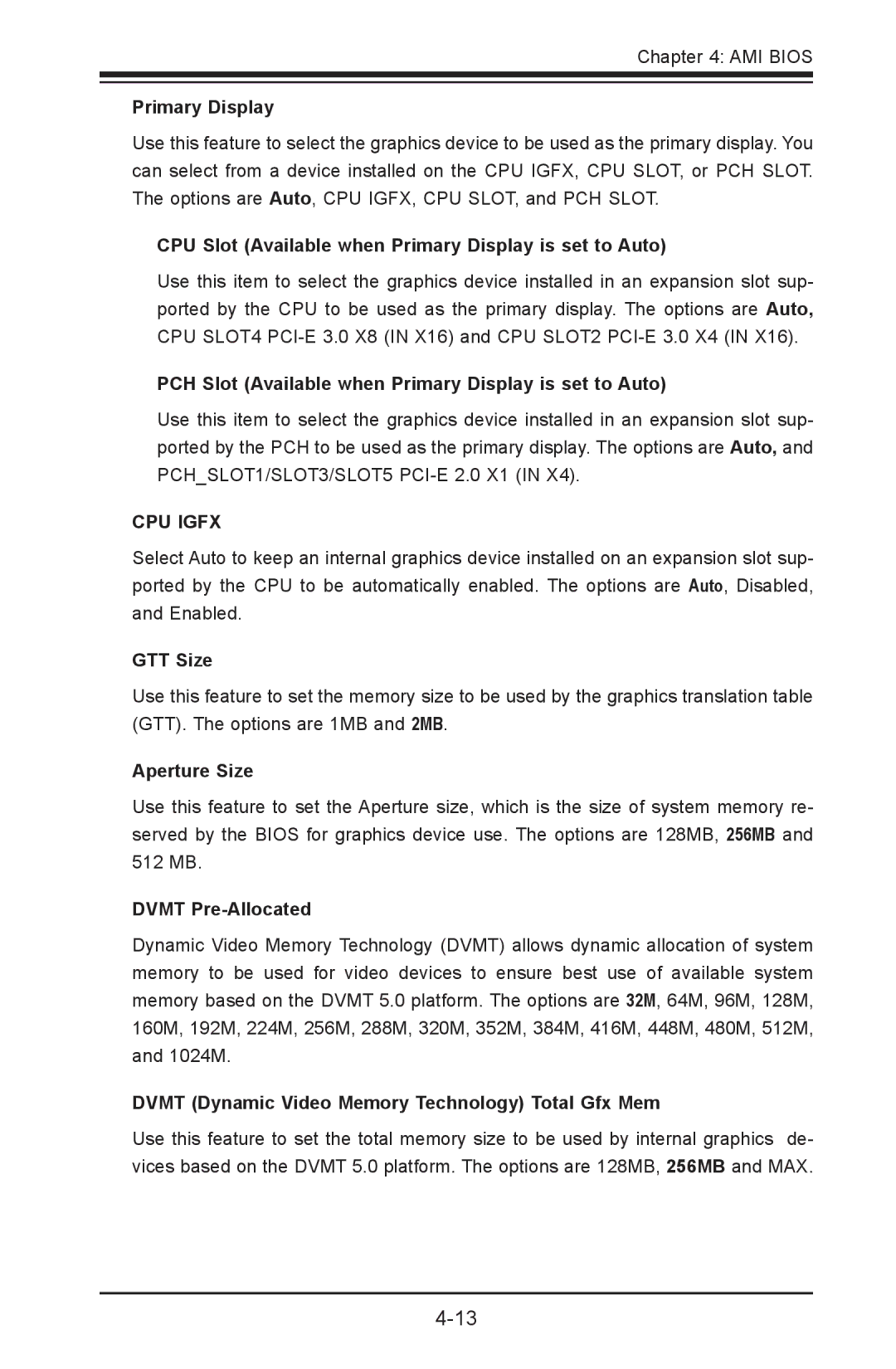 SUPER MICRO Computer C7Z87-OCE user manual CPU Igfx 