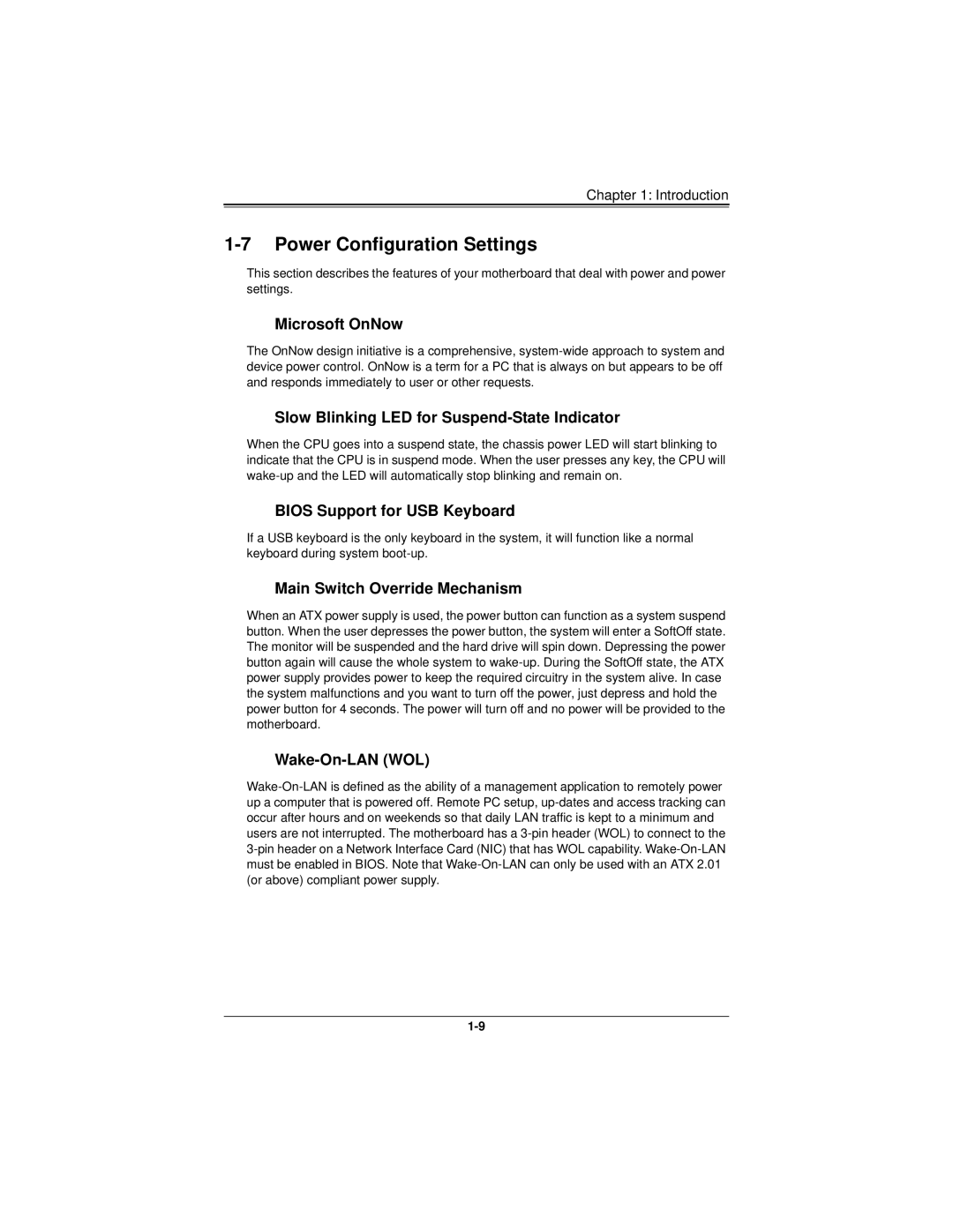 SUPER MICRO Computer H8DMT user manual Power Configuration Settings 