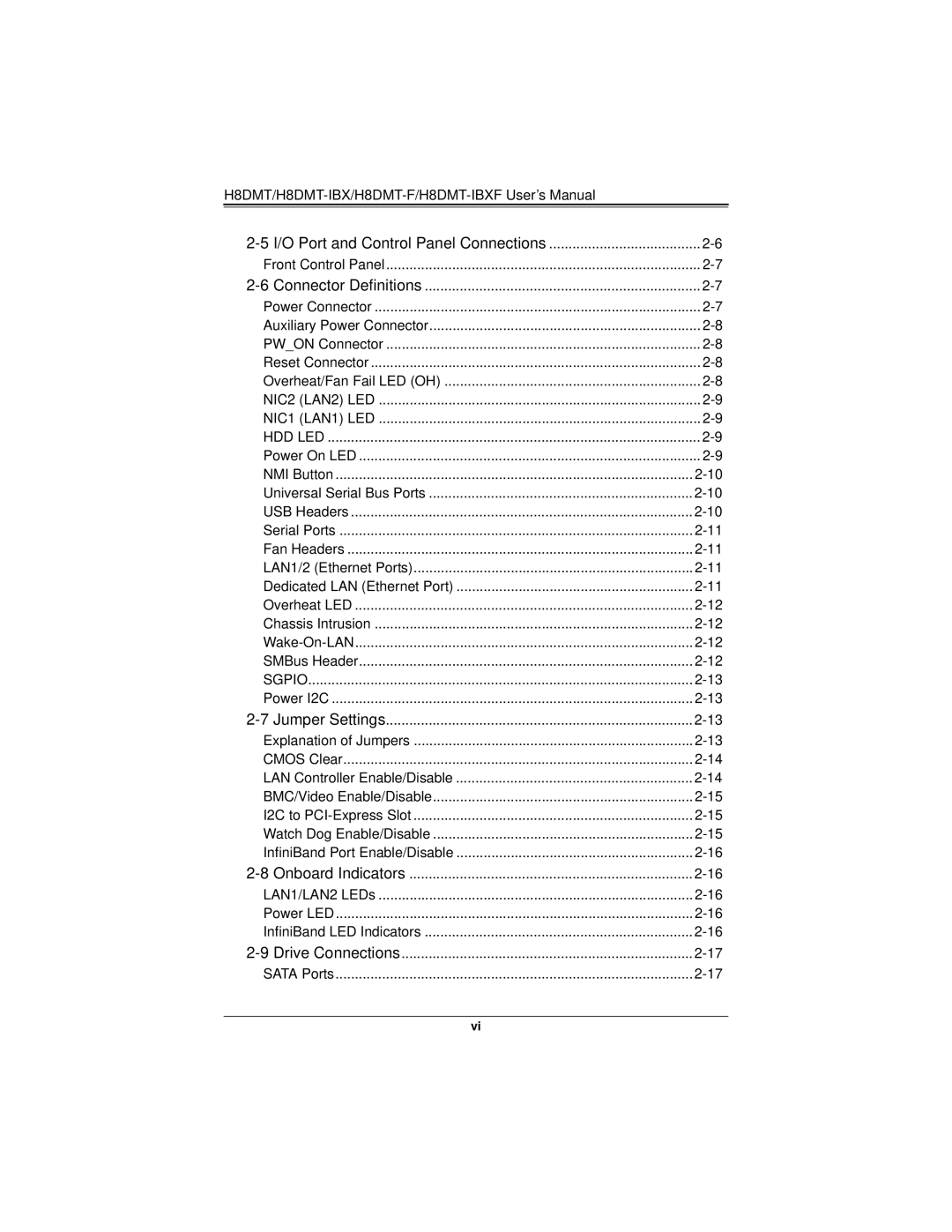 SUPER MICRO Computer H8DMT user manual I/O Port and Control Panel Connections 