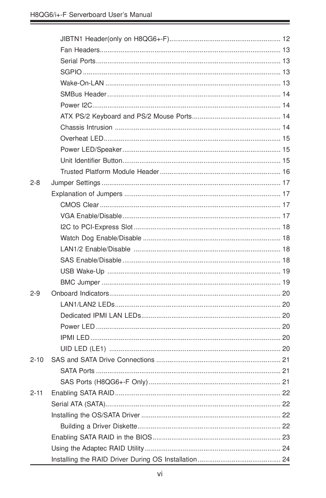 SUPER MICRO Computer H8QGI+-F, H8QG6+-F user manual Sgpio 