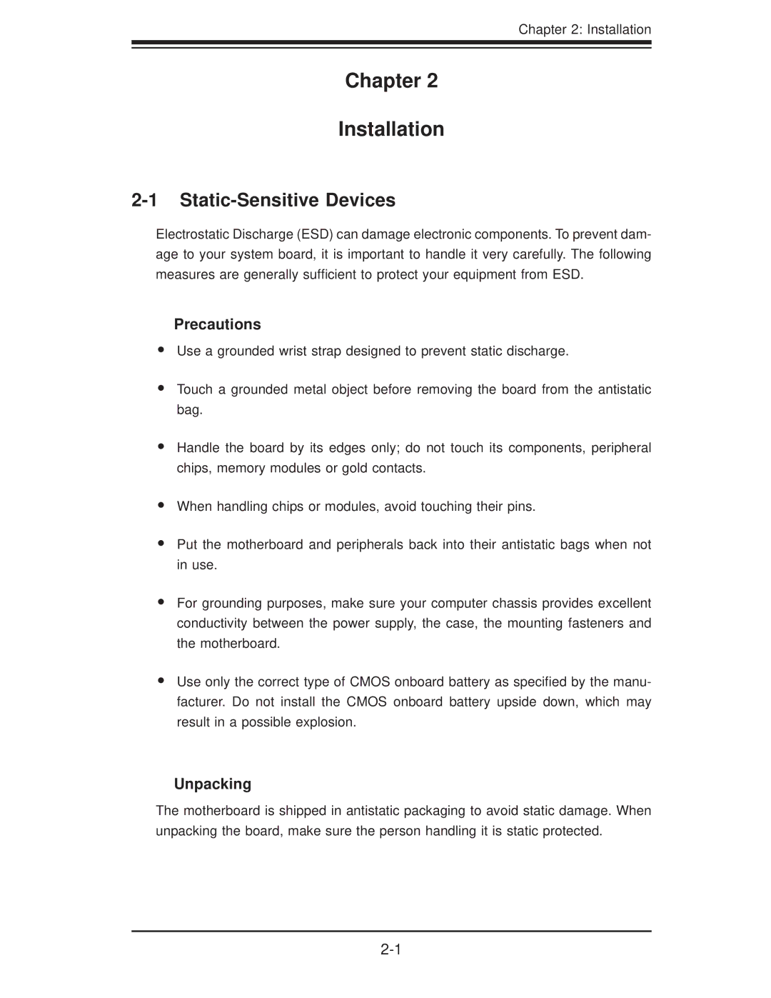 SUPER MICRO Computer H8QI6-F, H8QII-F user manual Installation 