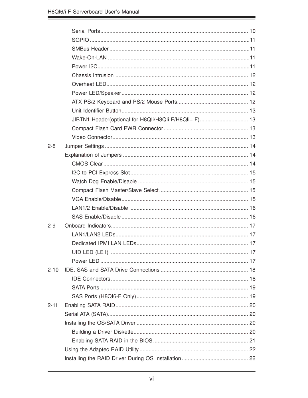 SUPER MICRO Computer H8QII-F, H8QI6-F user manual Sgpio 