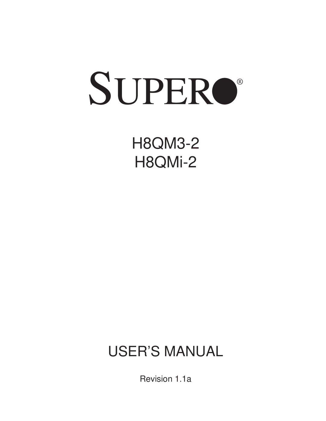 SUPER MICRO Computer H8QM3-2 user manual Super 