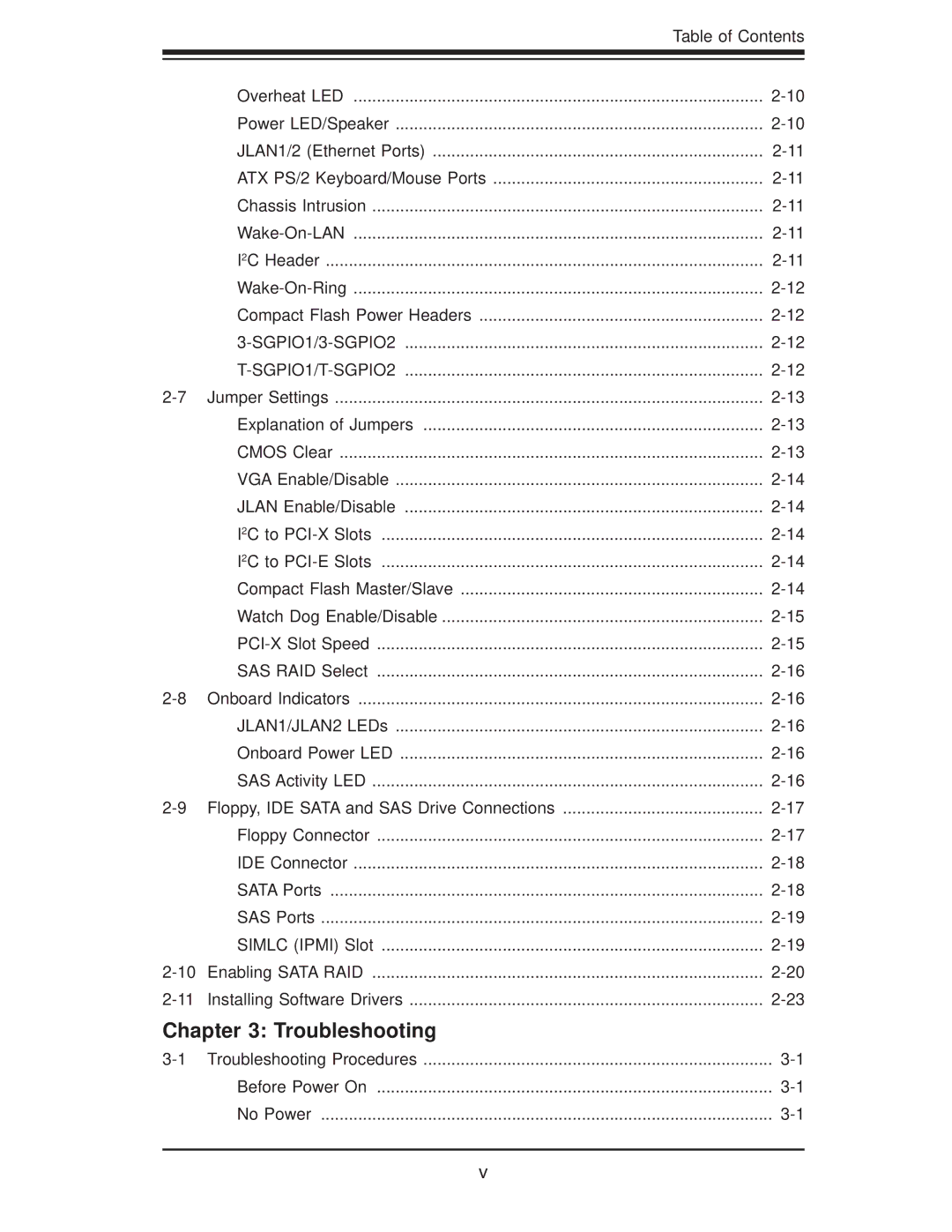 SUPER MICRO Computer H8QM3-2 user manual Troubleshooting, Table of Contents 