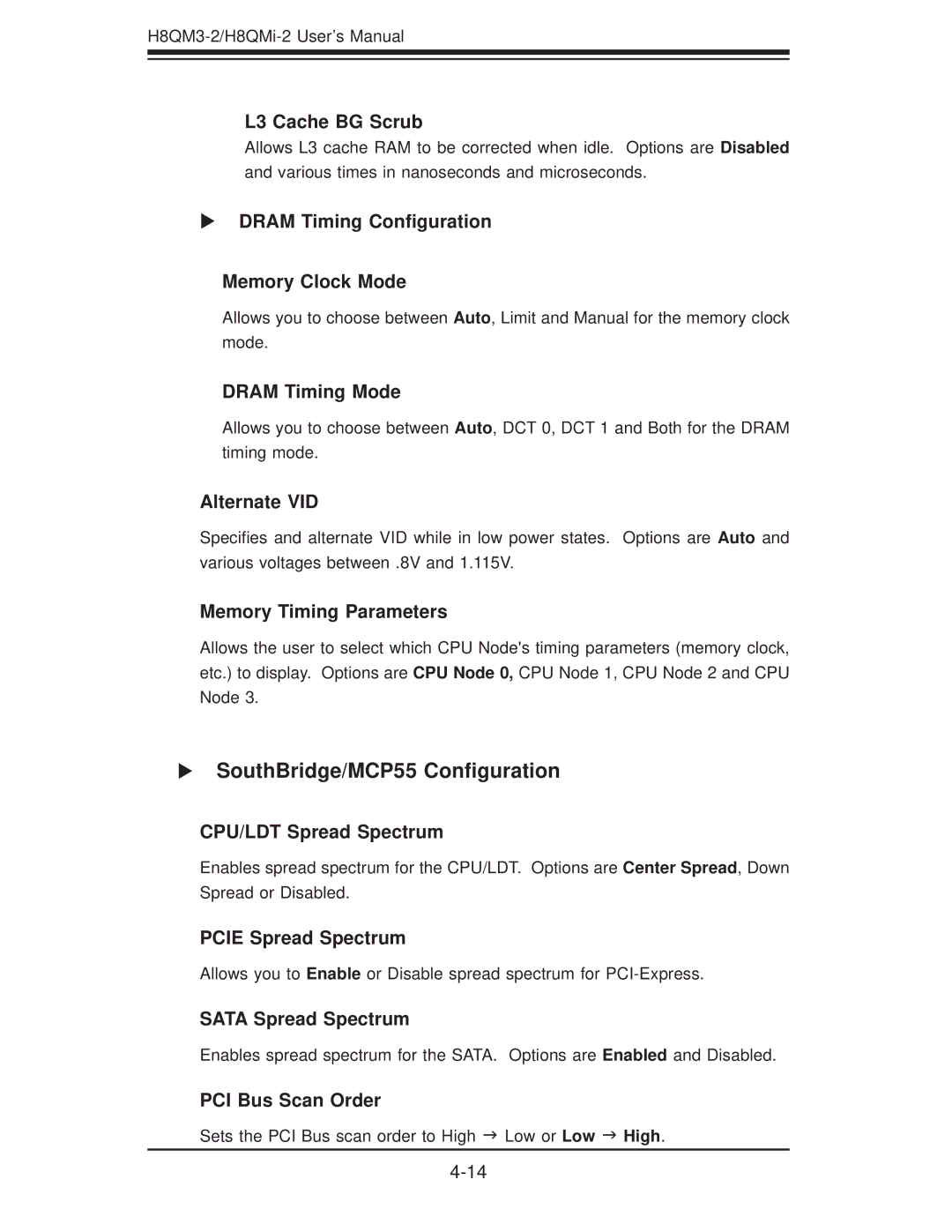 SUPER MICRO Computer H8QM3-2 user manual SouthBridge/MCP55 Conﬁguration 