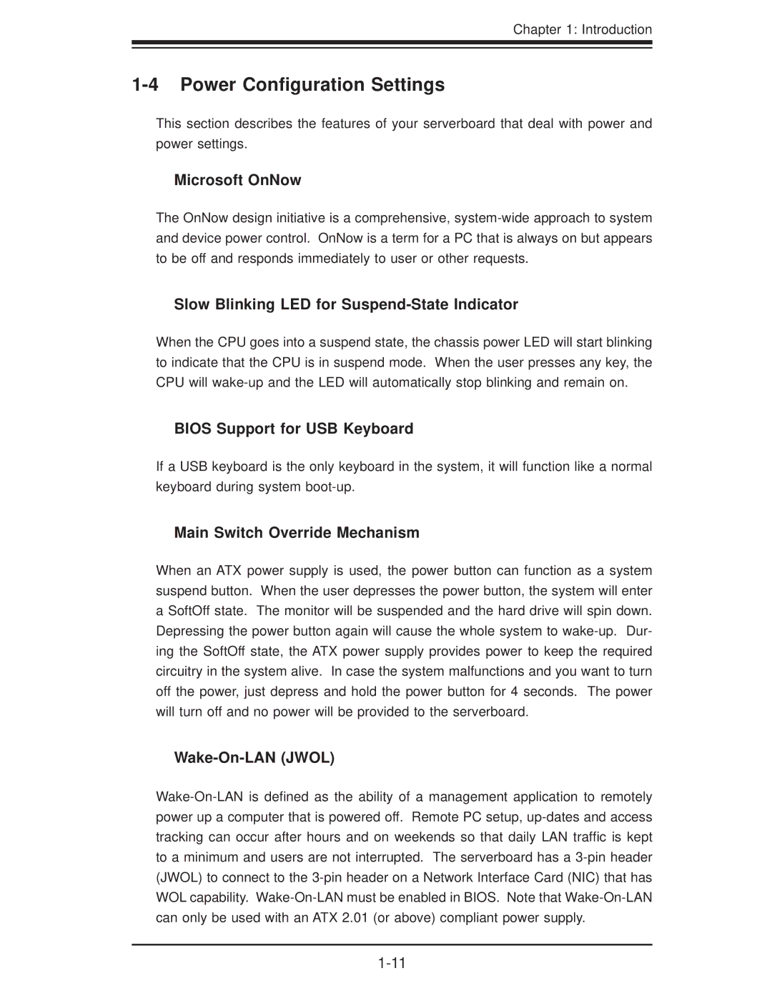 SUPER MICRO Computer H8QM8-2, H8QME-2 user manual Power Conﬁguration Settings 