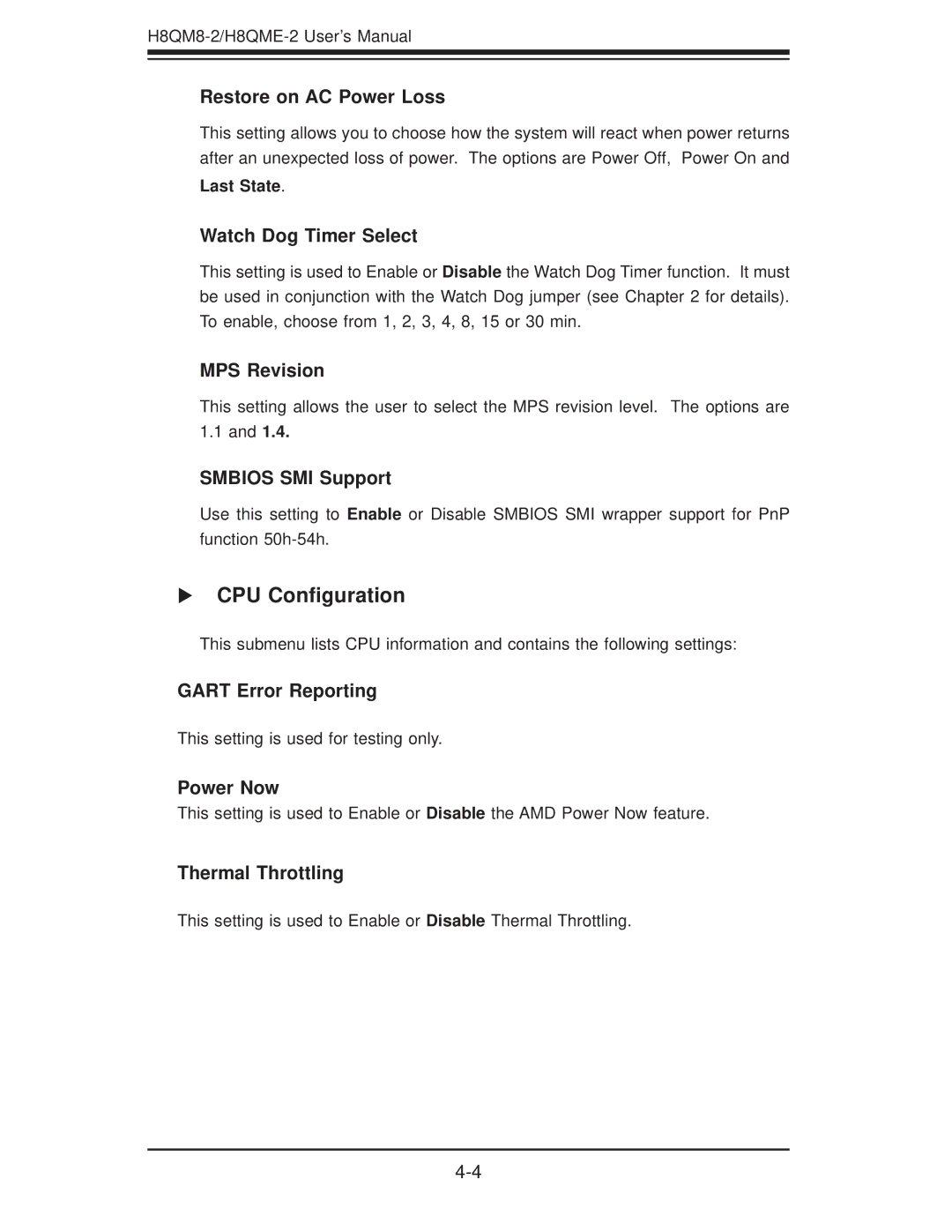 SUPER MICRO Computer H8QME-2, H8QM8-2 user manual CPU Conﬁguration 