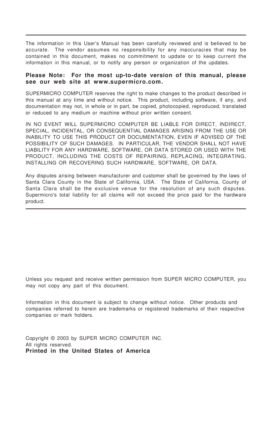 SUPER MICRO Computer I2DMR-8G2 user manual 