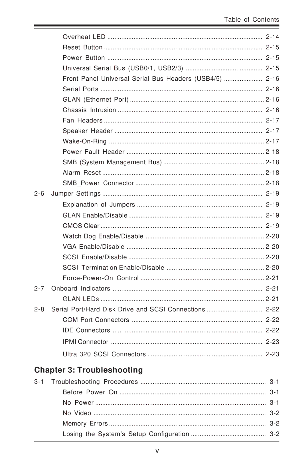 SUPER MICRO Computer I2DMR-8G2 user manual Troubleshooting, Table of Contents 