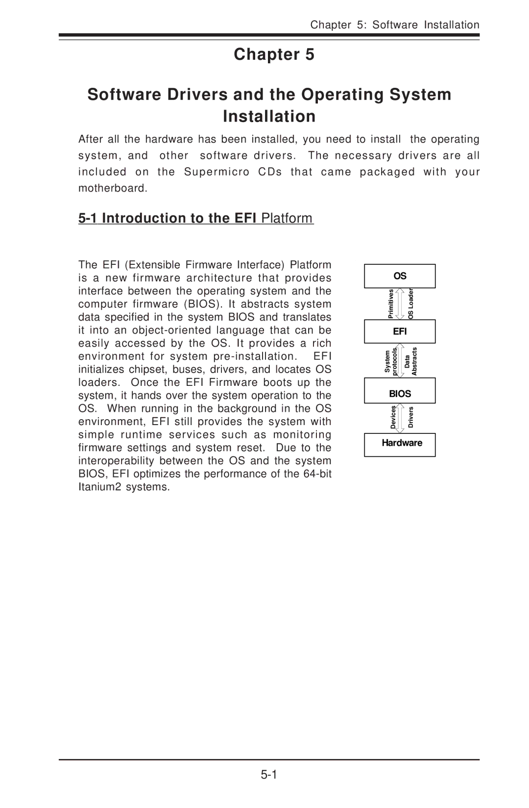 SUPER MICRO Computer I2DMR-8G2 user manual Introduction to the EFI Platform 