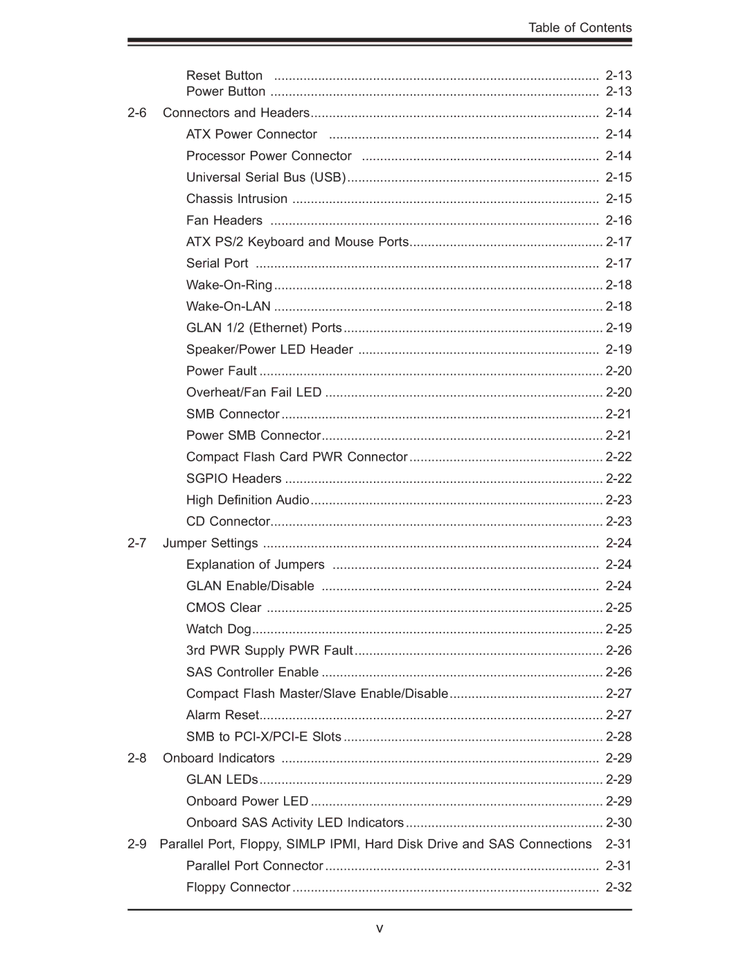 SUPER MICRO Computer MBDX7DA3O user manual Table of Contents 