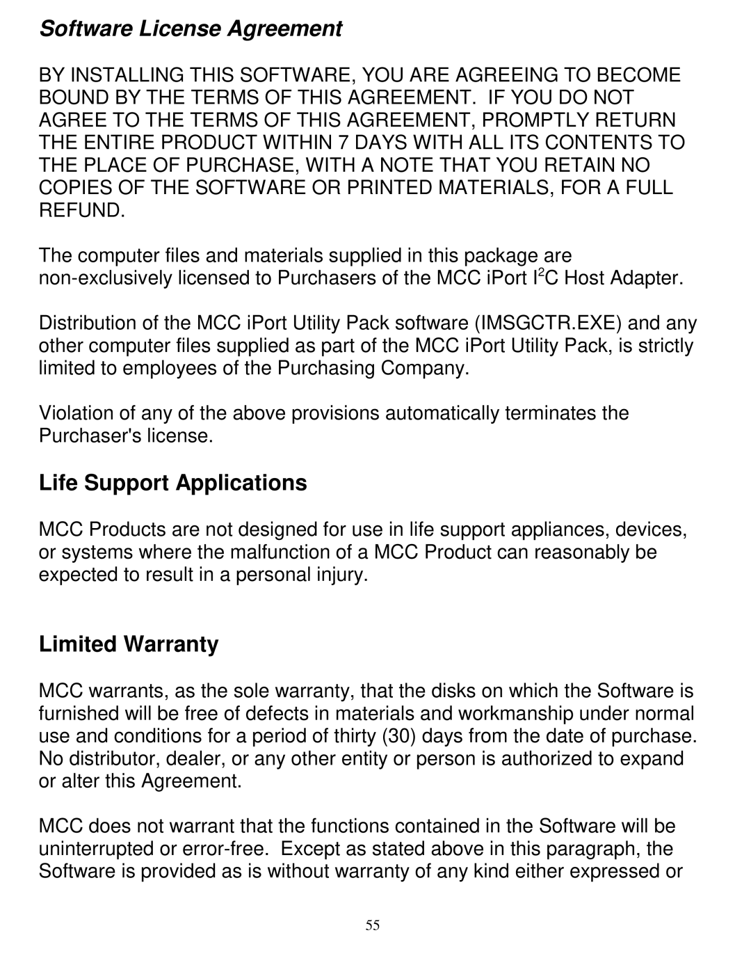 SUPER MICRO Computer MIIC-203 manual Life Support Applications, Limited Warranty 