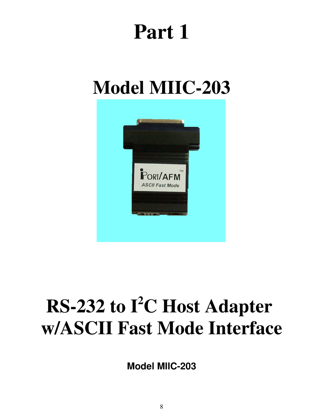 SUPER MICRO Computer manual Part, Model MIIC-203 