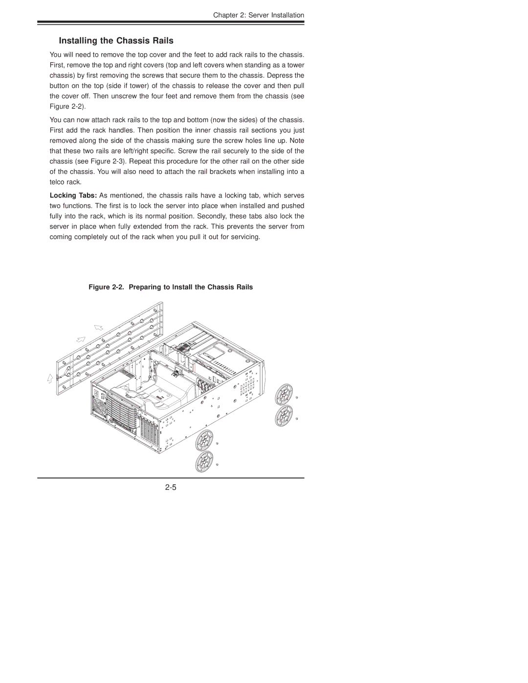 SUPER MICRO Computer SERIES3800, S120T user manual Installing the Chassis Rails, Preparing to Install the Chassis Rails 