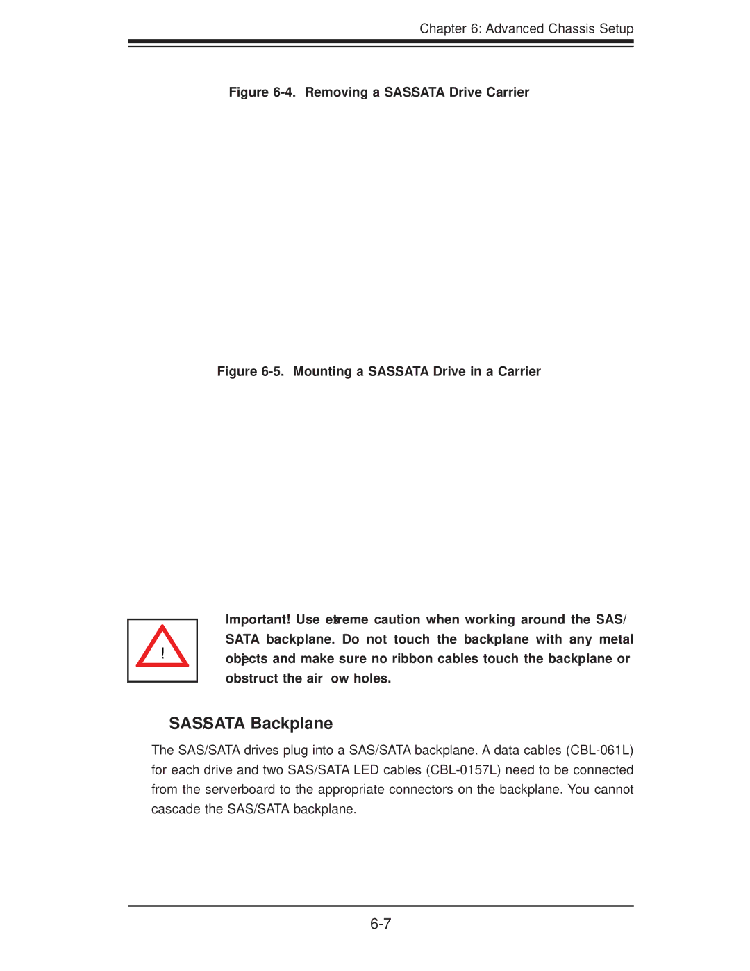 SUPER MICRO Computer SERIES3800, S120T user manual SAS/SATA Backplane, Removing a SAS/SATA Drive Carrier 