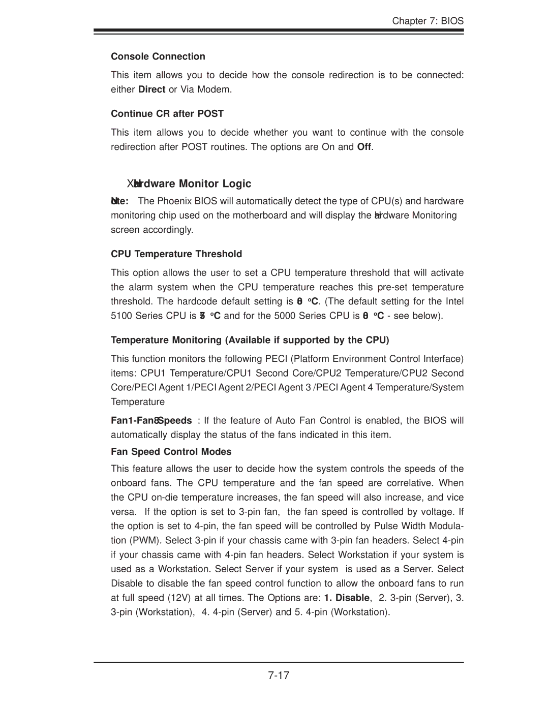 SUPER MICRO Computer SERIES3800, S120T user manual XHardware Monitor Logic 