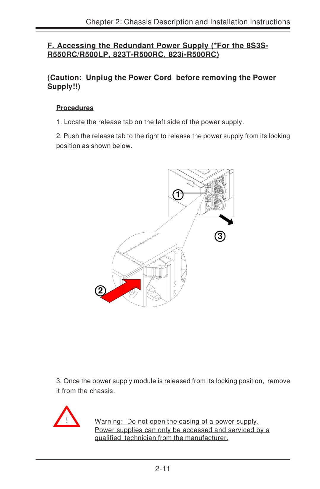 SUPER MICRO Computer SC823T manual Chassis Description and Installation Instructions 