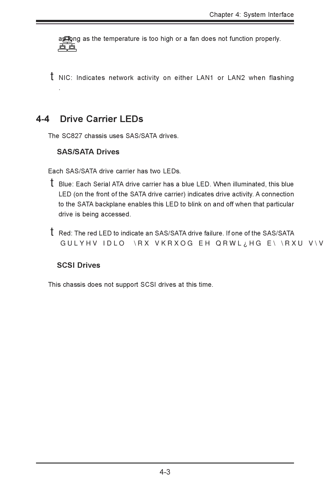 SUPER MICRO Computer sc827 user manual Drive Carrier LEDs, SAS/SATA Drives 