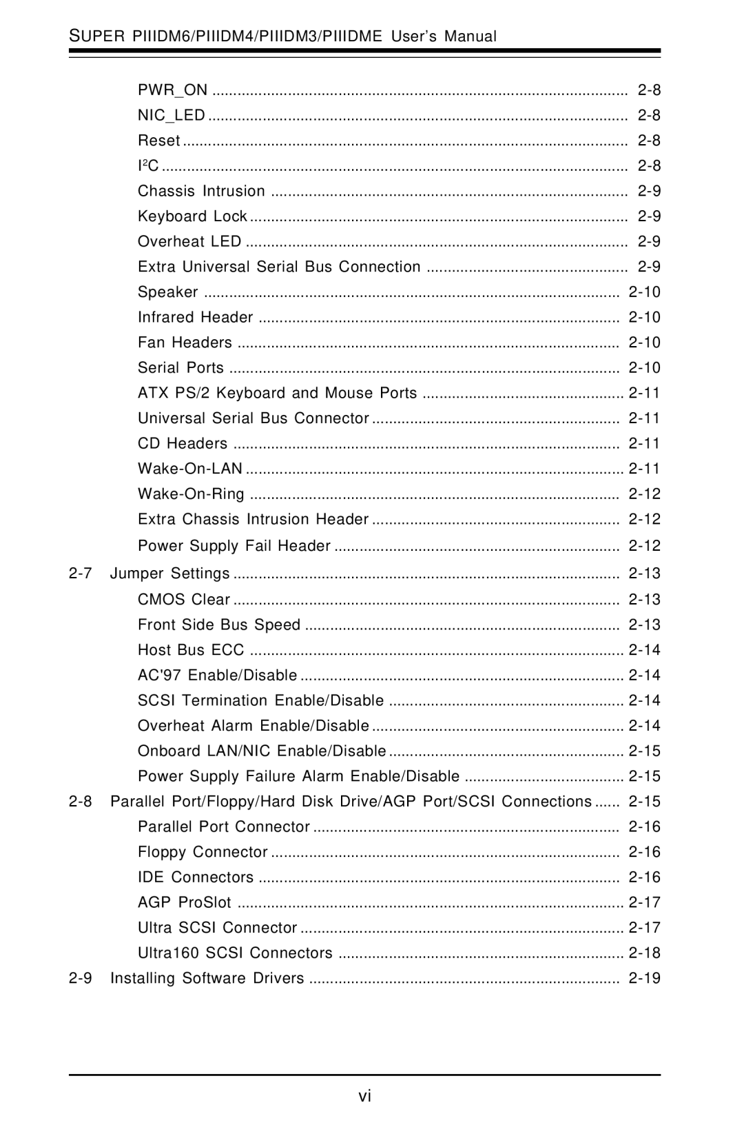 SUPER MICRO Computer Super PIIIDM3, Super PIIIDME, Super PIIIDM4 Super PIIIDM6/PIIIDM4/PIIIDM3/PIIIDME User’s Manual 