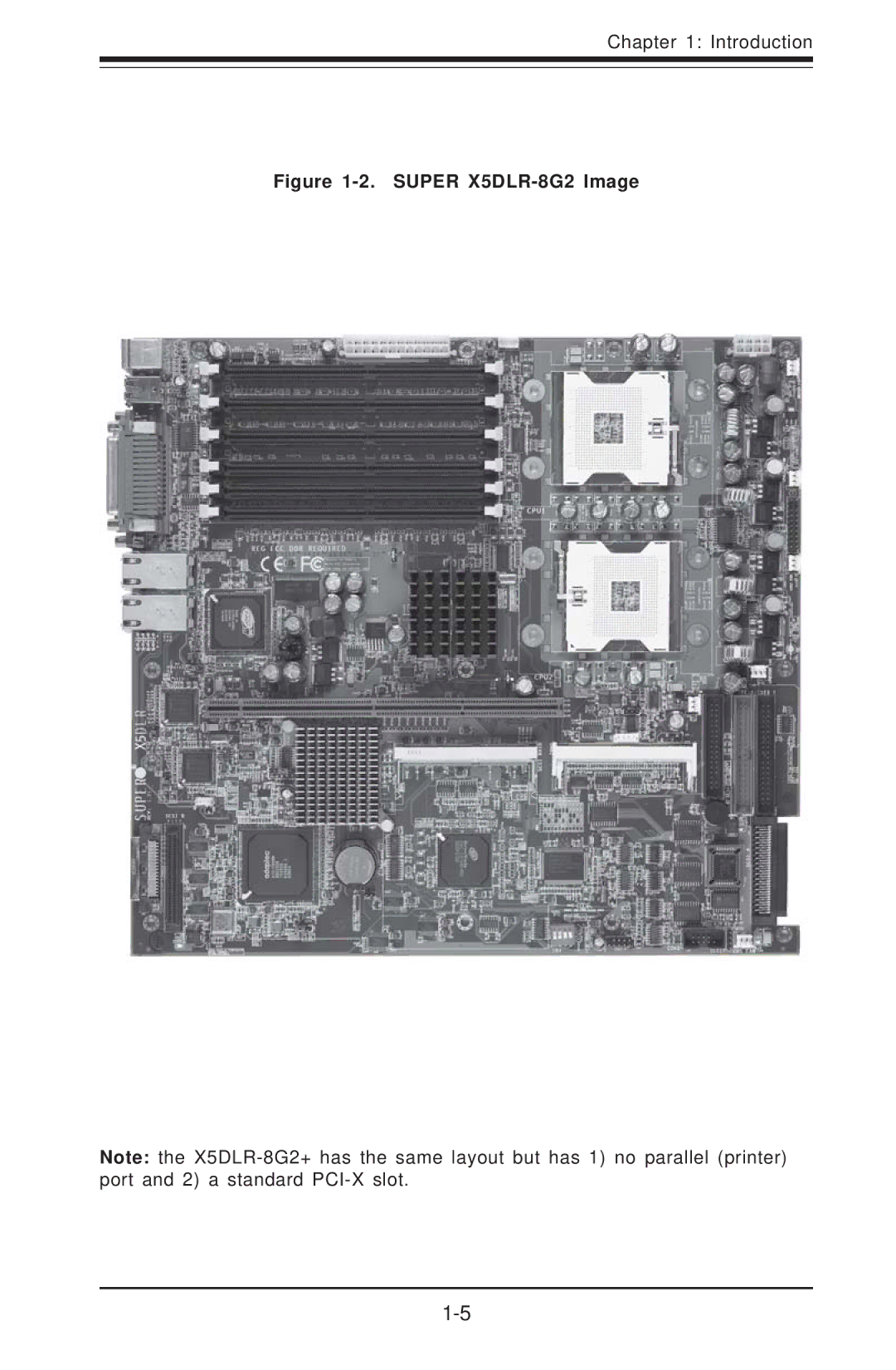 SUPER MICRO Computer SUPER X5DL8-GG, SUPER X5DLR-8G2+ user manual Super X5DLR-8G2 Image 