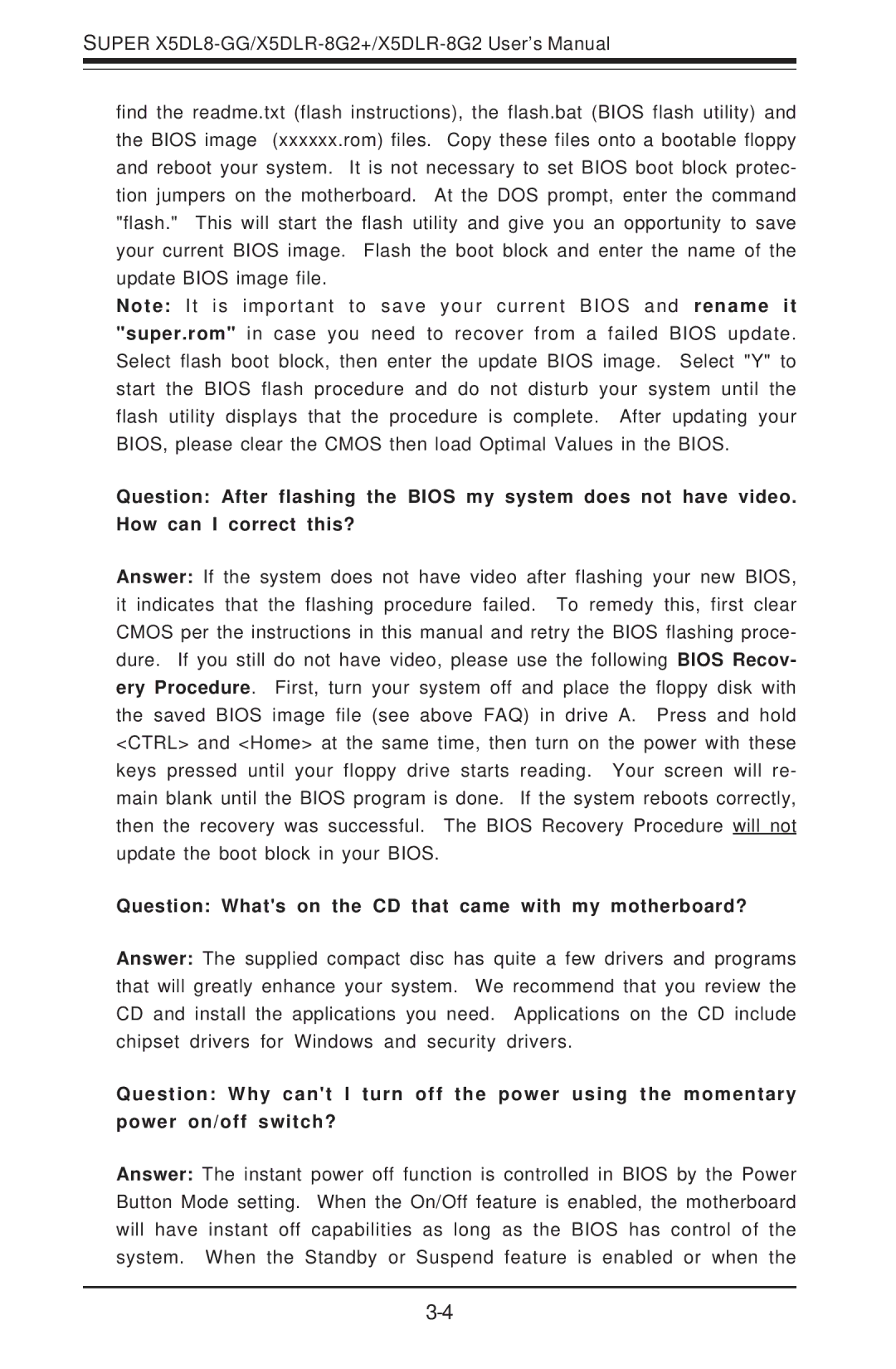 SUPER MICRO Computer SUPER X5DLR-8G2+, SUPER X5DL8-GG user manual Question Whats on the CD that came with my motherboard? 