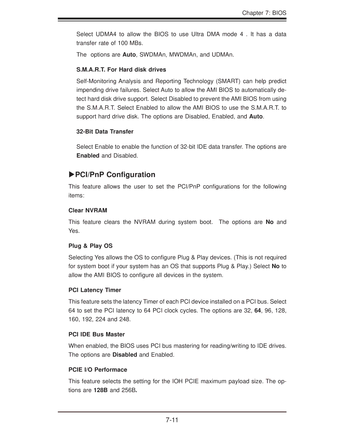 SUPER MICRO Computer SuperServer 5016I-TF user manual XPCI/PnP Conﬁguration 